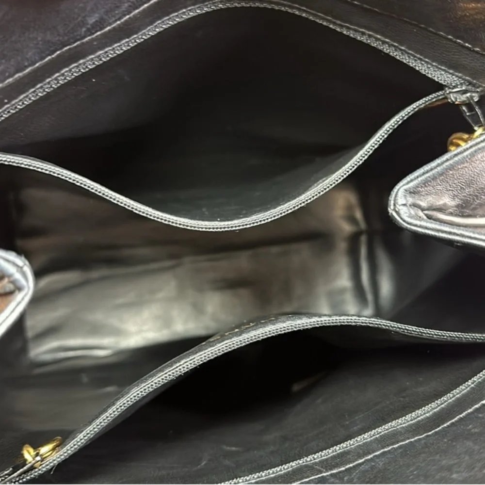 CHANEL CC Calfskin Shoulder Bucket Bag 24K Goldplated.